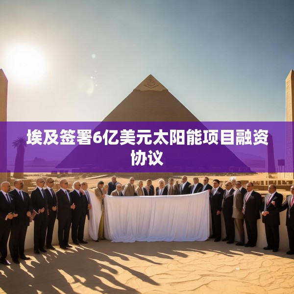 埃及签署6亿美元太阳能项目融资协议