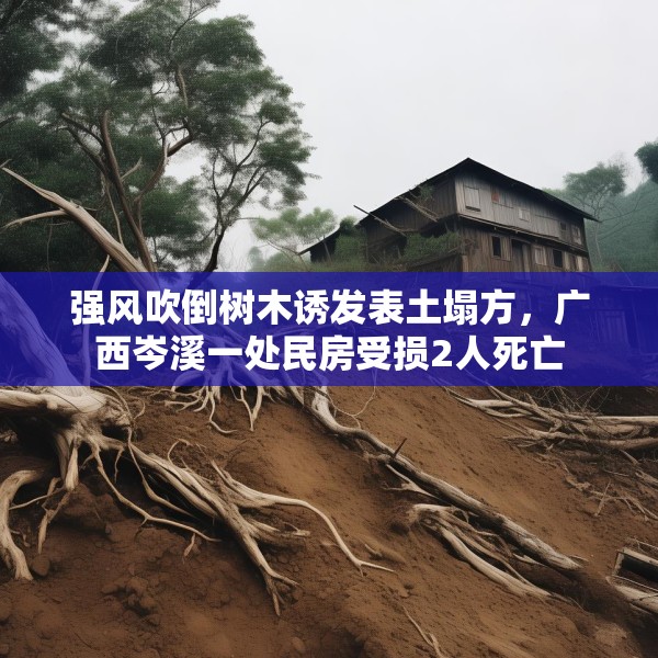 强风吹倒树木诱发表土塌方，广西岑溪一处民房受损2人死亡