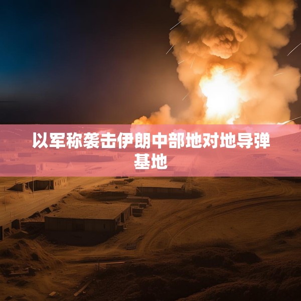 以军称袭击伊朗中部地对地导弹基地